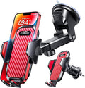 VANMASS [Longest Lasting] True Military-Grade Car Phone Holder Strongest Suction & Clip Cell Mount Dashboard Windshield Vent Automobile Cradle Truck Accessories for iPhone 16 15 Pro Max 14 13 Android