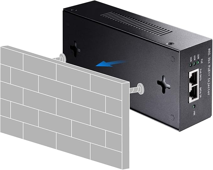 Cudy POE400 90W Gigabit Ultra PoE++ Injector Adapter, IEEE 802.3 bt /802.3at/802.3af Compliant, Up to 90W Ultra Power Supply, 10/100/1000Mbps Shielded RJ-45, Plug & Play, Metal housing