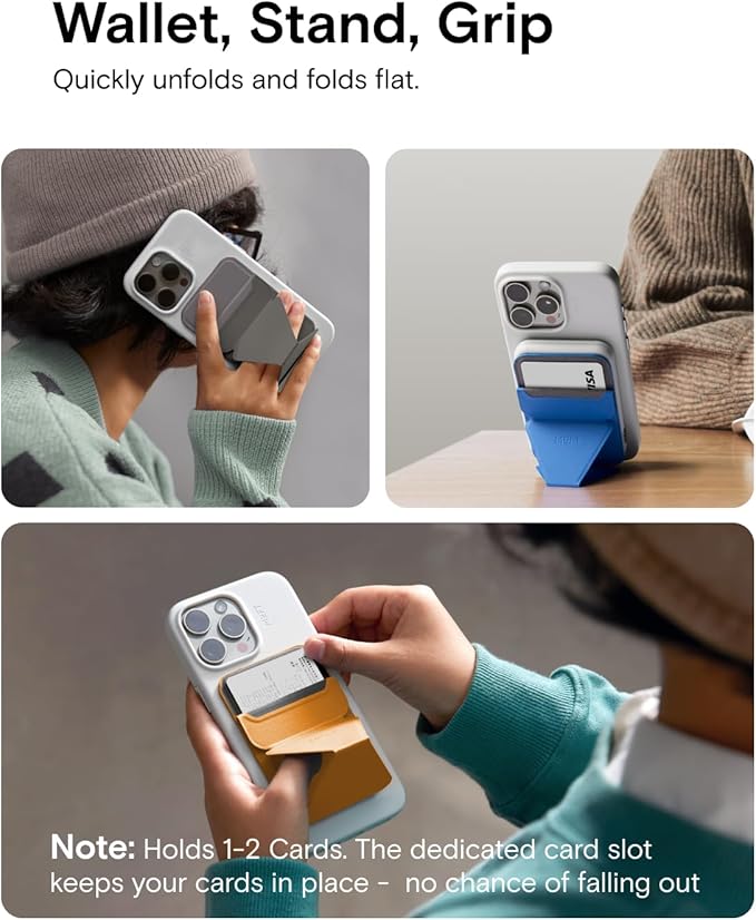 MOFT Magnetic Wallet Stand Compatible with iPhone 16/15/14/13/12 Series, Angle Adjustment MOVAS Phone Stand, Sunrise