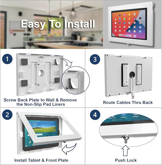 TABcare Locking Security Metal Case for Apple iPad Air 3 10.5 for Kiosk, POS, Store, Show Display (Black, iPad Air 3 10.5")