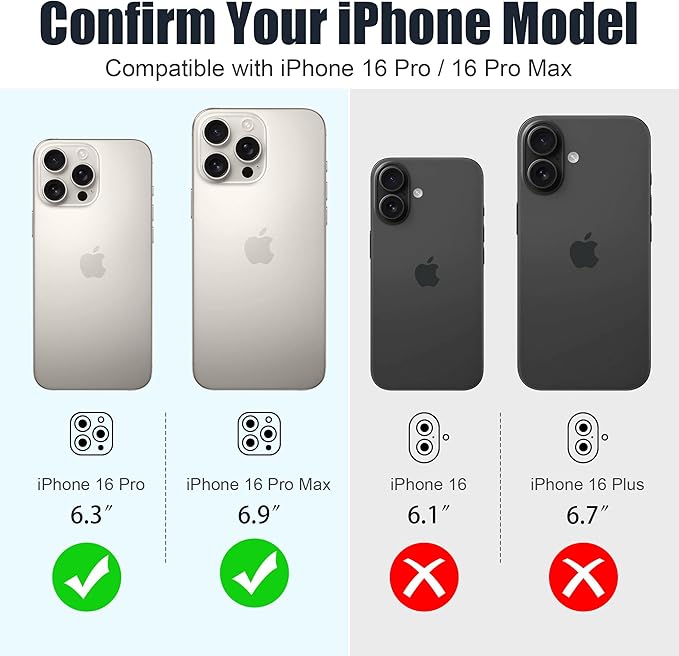AGVEE 3+3 6 Pack for iPhone 16 Pro 6.3" / 16 Pro Max 6.9" Camera Lens Cover Protector, Bling Glitter & CD-Textured Metal Ring 9H Tempered HD Glass Camera Cover Protector Film, Glitter-Natural