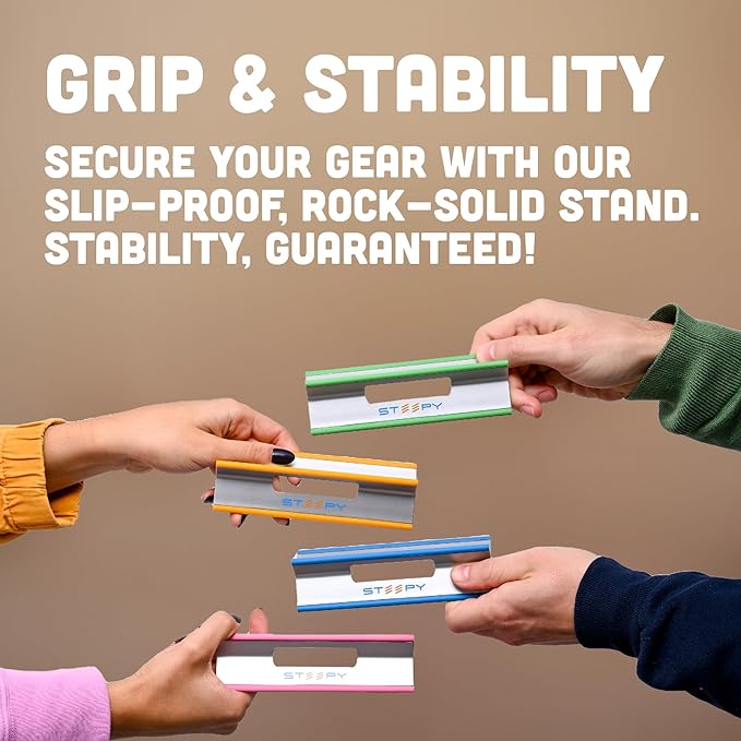 Steepy Adjustable Laptop Riser - 3 Height Computer Stand - Portable & Adjustable Laptop Stand for Desk