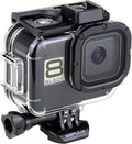 60M/196FT Waterproof Housing Case for GoPro Hero 8 Black, Dual Cold Shoe Slots Protective Underwater Diving Housing Shell for GoPro Hero 8 Black Action Camera