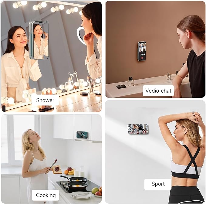 Patented Magnetic Sticky Phone Suction Grip Mount for MagSafe Case,Magnet Silicone Portable Stand Holder for iPhone 16/15/14/13/12 Series and Android, Hands-Free Selfies and Videos,Hot Pink