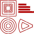 Sintuff 15 Pcs Spell AOE Damage Template Translucent Acrylic Area of Effect Spell Set Include 5 Cube 4 Circle 2 Cone 4 Line Templates for Gifts Tabletop RPG Gaming Accessories(Red)