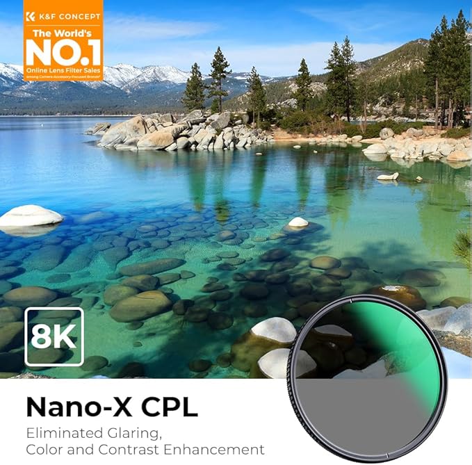95mm Circular Polarizers Filter, K&F Concept 95MM Circular Polarizer Filter HD 28 Layer Super Slim Multi-Coated CPL Lens Filter (Nano-X Series)