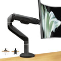 Ultrawide Single Monitor Mount, Adjustable Gas Spring Monitor Arm for 17 to 49 inch Screens, 75/100 Vesa Mount, Black