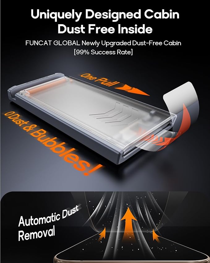 3 Pack for iPhone 15 Tempered Glass Screen Protector, Dust Free CABIN, Auto Positioning, Bubble Free, High Definition, Easy Installation,9H+ Hardness