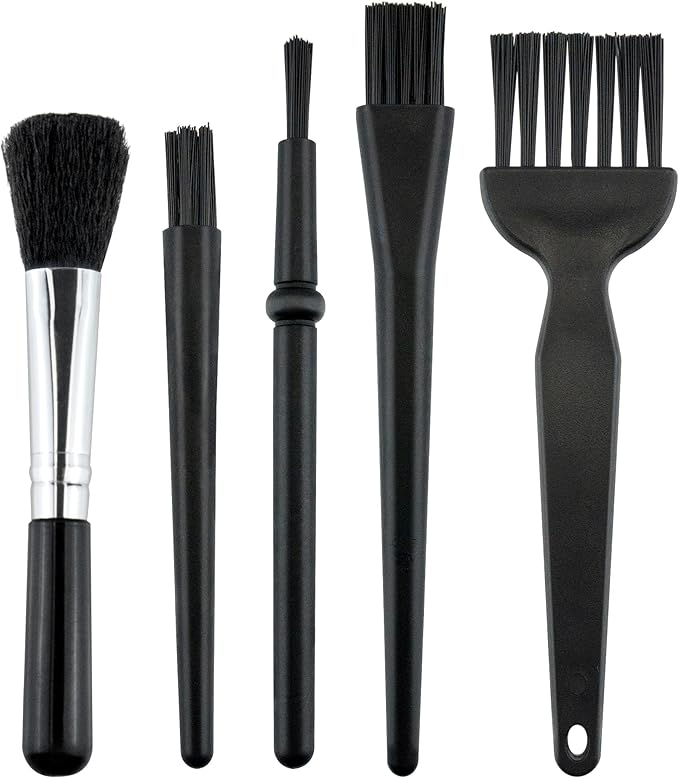 5 PCS Mini Keyboard Cleaning Brushes Kit, PP Handle Nylon Anti Static Electronic Dust Cleaning Brush for Computer Keyboard Motherboard Camera Small Space