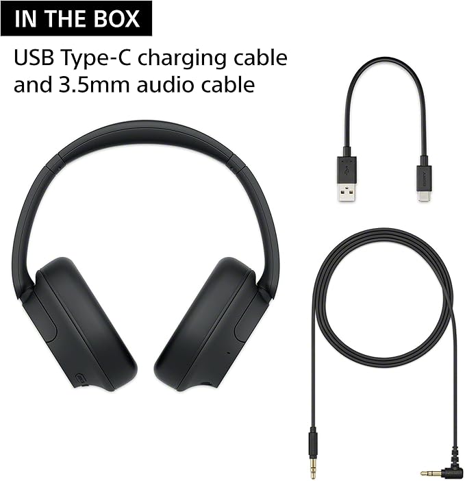 Sony WH-CH720N Noise Canceling Wireless Headphones Bluetooth Over The Ear Headset with Microphone and Alexa Built-in, White New
