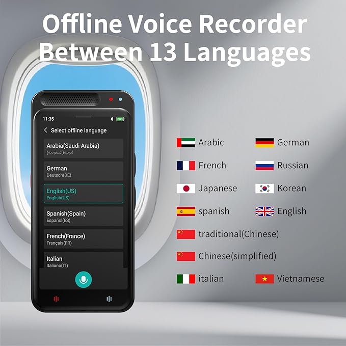 AI Voice Recorder with Playback, Digital Voice Recorder with AI Transcription, Summary, Translation, Full Touch Screen Recorder with 80GB, Audio Recorder Device for Meetings, Lectures, Interviews