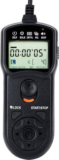 JJC Intervalometer Timer Remote Shutter Release Time Laspe for Nikon Z8 Z9 D850 D810A D810 D800 D800E D700 D500 D5 D4 D4s D3 D3s D2H D2X D2Xs D1H D1 D300s D300 D200 D100 and More Nikon Cameras