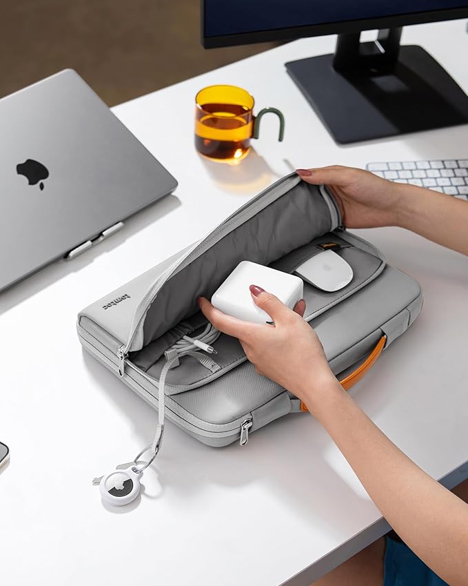tomtoc 360 Protective Laptop Carrying Case for 2025 13-inch MacBook Air M4/A3240 M3/A3113 M2/A2681 M1/A2337, MacBook Pro M2/A2686 M1/A2337, iPad Pro M4 & iPad Air M3, Water-Resistant Laptop Bag