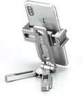 LEOFOTO PS-2 Phone Holder, Cell Phone Stand, Adjustable Angle, Compact and Portable, 1/4" Screw Thread, Arca Compatible (Silver)