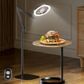LUXSURE Ring Light Tripod for iPhone with Light,71" Overhead Camera Mount with Phone Holder,Adjustable Ring Light with Stand and iPhone Tripod for Video Recording,Cooking,Painting,TikTok,YouTube