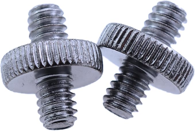 5PCS 1/4 Inch-20 to 1/4 Inch-20 Dual Head Adapter - Male to Male Metal Tripod Screw Adapter