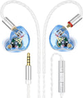 Vibes 202M Wired Earbuds - HiFi in Ear Monitor Headphones - Noise-Isolating Ear Buds w/ Mic - Clear Sound, Deep Bass & Comfort-Fit Gaming Earphones - MMCX to 3.5mm & Silver Plated Cord, Carrying Case