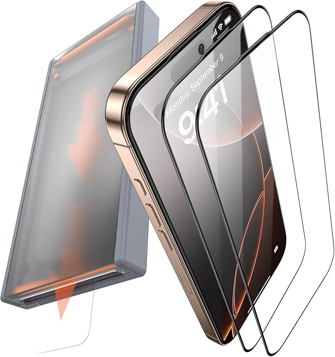 3 Pack for iPhone 14 Plus/iPhone 13 Pro Max Tempered Glass Screen Protector, Dust Free CABIN, Auto Positioning, Bubble Free, High Definition, Easy Installation,9H+ Hardness