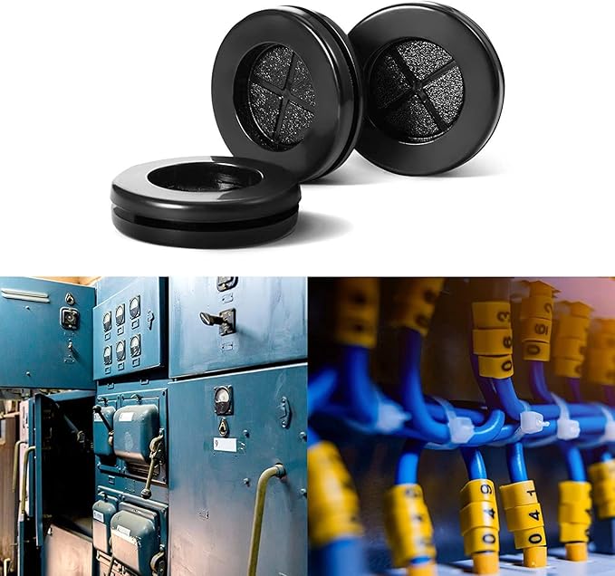 Rubber Grommet,2-1/8"ID 2-1/2"Drill Hole,Hole Grommets,Synthetic Rubber Grommets Wire Protection Firewall Hole Plug, Round