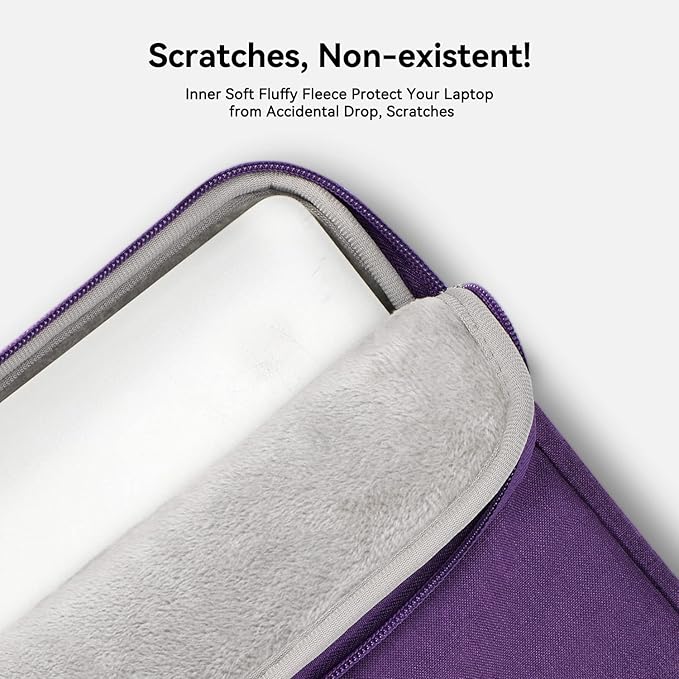 Voova Laptop Bag 13 14 Inch for Women, Waterproof Computer Sleeve Carrying Case with Shoulder Straps & Handle Compatible with Macbook Air 13 M2/M3/M4, MacBook Pro 13/14, HP Chromebook 14, Purple