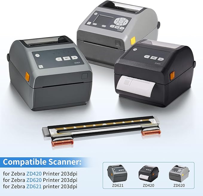 P1080383-226 Printhead Replacement [New Version 2025] for Zebra ZD420 ZD620 Print Head Thermal Desktop Printer Printhead Kit 203dpi P1080383-415 (Not for 300dpi)