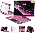 Transparent Case with Keyboard for 2024 iPad Pro 11-inch(M4),with 7-Color Backlit Wireless Keyboard, 360°Rotatable Protective Case Multi-Touch Trackpad,with Pencil Holder,with Shortcuts,Pink