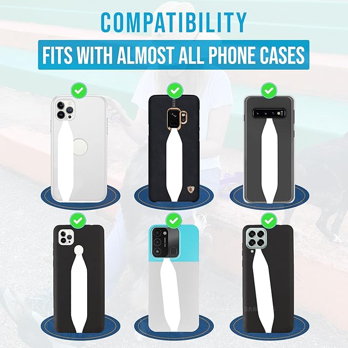 Phone Grip Strap - Reversible Finger Holder for Phone Back, Customizable Anti-Slip Design, Wireless Charging Compatible Detachable Holder for iPhone - Its a Mood