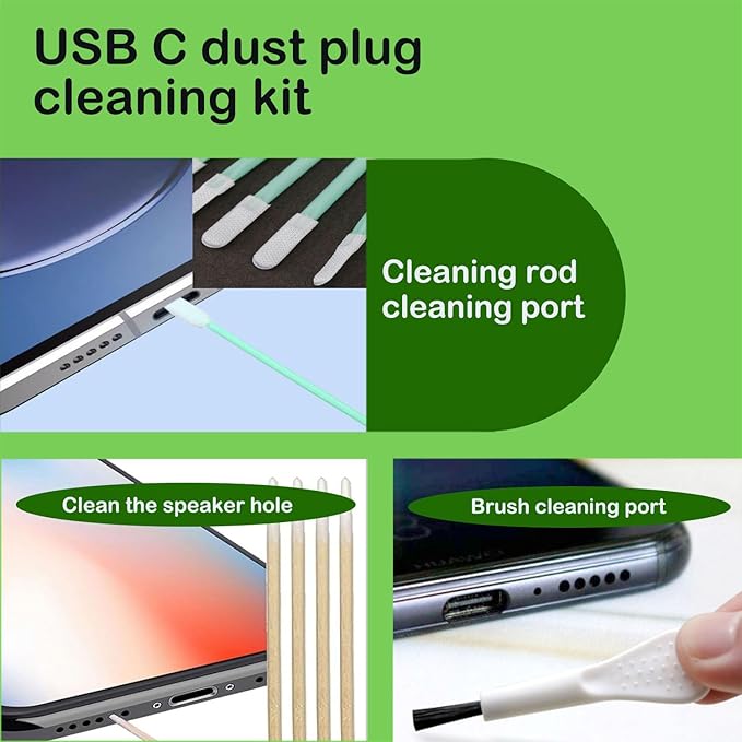 USB C Dust Plug, Type-C Port Cover for iPhone17/ iPhone16/15 Series Charger Port & Speaker Dust Cover, 8-Pack Soft Silicone Anti-Dust Plug Covers Set