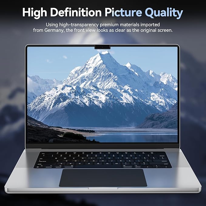 Magnetic Privacy Screen Protector Compatible With MacBook Pro 14 Inch (2021-2024, M1, M2), Removable Anti Spy Blue Light Glare Shield, Laptop Privacy Filter for Mac Pro 14in (A2918/A2992/A2442/A2779)