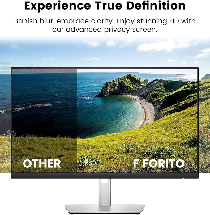 F FORITO 23.8 Inch 16:9 360°Privacy Screen Protector for Computer Monitor, Removable Eye Protection Anti Blue Light Anti Glare Computer Screen Privacy Shield for 23.8" Widescreen Monitors