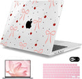 Mektron Case for MacBook Pro 16" M4 A3403 A3186 M3 A2991 M2 A2780 M1 A2485 (2021/2023/2024) Pro/Max with Touch ID, Hard Shell Plastic Laptop Cover Keyboard Cover Screen Protector, Pink Bows-Hearts
