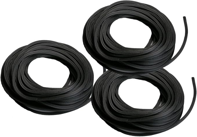 Window Screen Spline, (.125" x 40ft +.14" x 40ft +.16" x 40ft) 3 Sizes in 1 Kit - Screen Retainer Spline for Window Screen Replacement, Black, Tooltriz