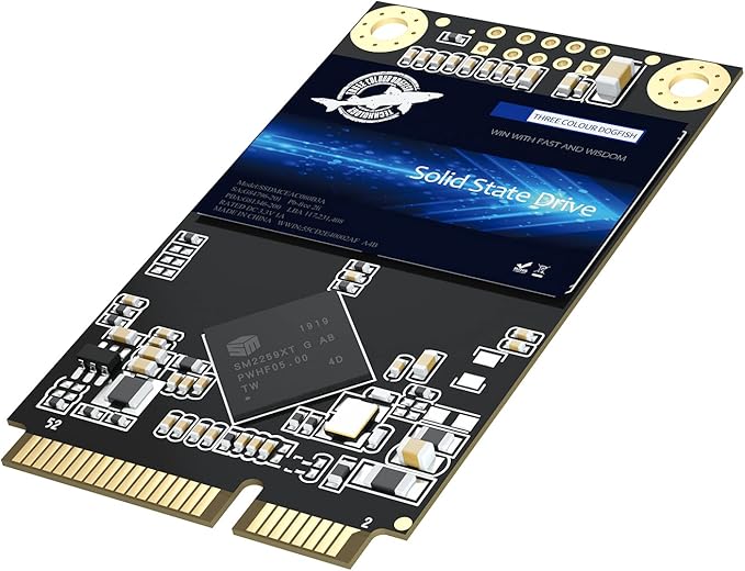 Dogfish mSATA SSD 512GB 3D NAND TLC SATA III 6 Gb/s, mSATA (30x50.9mm) Internal Solid State Drive - Compatible with Desktop PC Laptop - (MSATA 512GB)