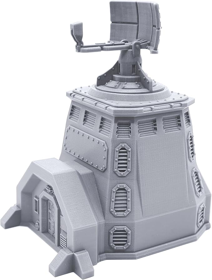 EnderToys Armored Barracks Set by Terrain4Print, 3D Printed Tabletop RPG Scenery and Wargame Terrain 28mm Miniatures, Grey