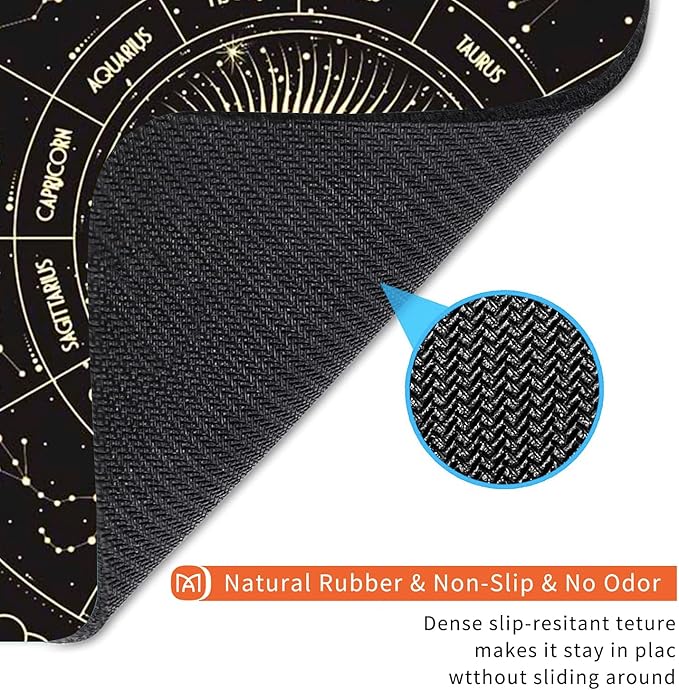 Square Mouse Pad Moon Sun, Personalized Premium-Textured Custom Mouse Mat Design, Washable Mousepad Cloth, Non-Slip Rubber Base Computer Mouse Pads for Wireless Mouse