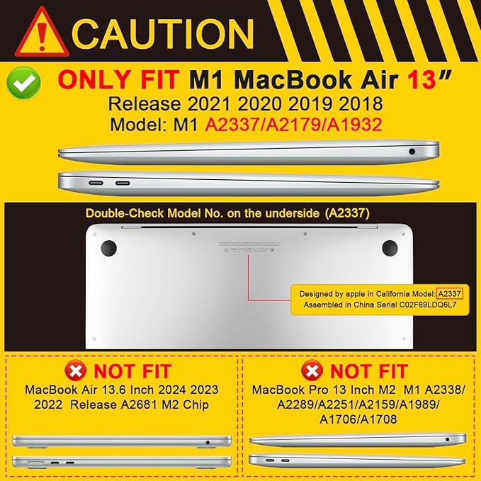 Laptop Case for MacBook Air 13 2020 2019 2018 with Touch ID & Retina Display Floral Series Hard Shell with Keyboard Cover Screen Protector for New Mac Air 13.3 inch A2337 A2179 A1932, Beautiful Floral