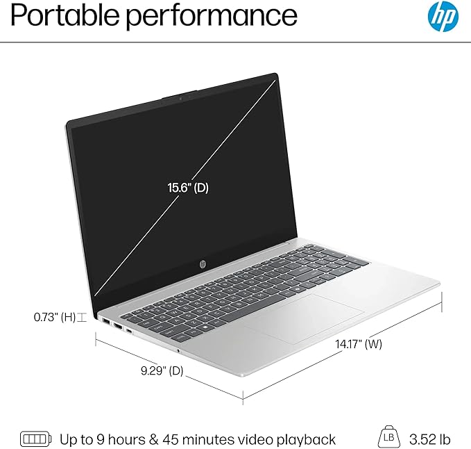 HP 15.6 Touchscreen Laptop Computer for Business, Intel 13th Gen i7-1355U(Up to 5.0 GHz), 15.6" FHD Touch Screen, 32 GB RAM, 1 TB SSD, Iris Xe GPU, Wi-Fi 6, HD Webcam, Windows 11 Pro, w/Accessories
