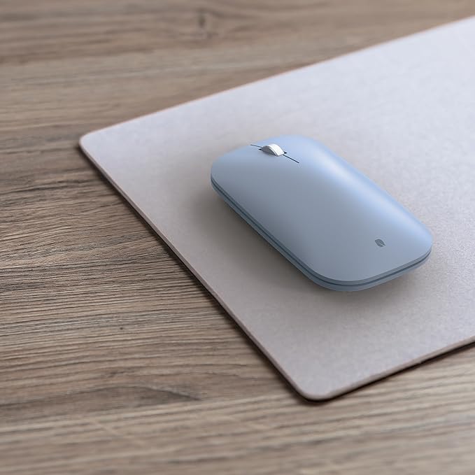 Incase Modern Mobile Mouse – Designed by Microsoft – Lightweight, Precision Navigation, Right/Left Hand Use, Scroll Wheel, BlueTrack Technology, Wireless Bluetooth for Mac/Windows/8/10/11 (Ice Blue)