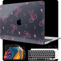 MEEgoodo for MacBook Air 13 inch Case 2021 2020 2019 2018 Released A2337 M1 A2179 A1932 with Touch ID, Plastic Hard Shell & Keyboard Cover Compatible with MacBook Air Case 13.3, Ribbons Bow