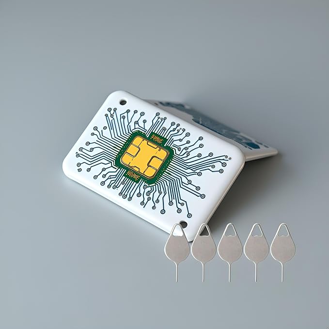 5 Pcs Silver Card Needle, Sim Card Tray Opening Removal Tool, Eject Pin Tool Replacement SIM Card Tools Accessories