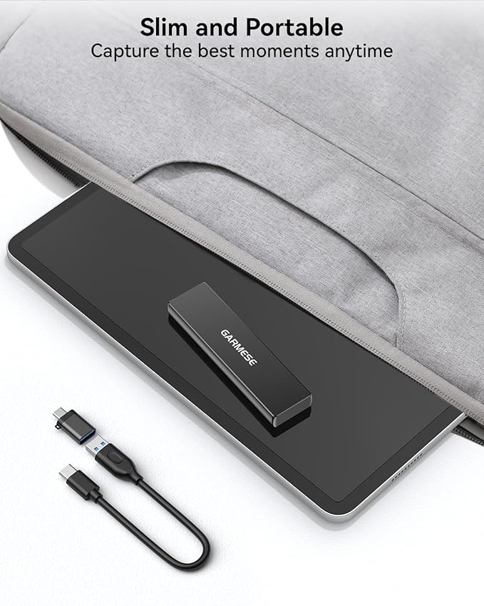 External SSD 512GB Portable SSD Speed Up to 1000MB/s USB 3.2 Gen 2, External Solid State Drives with Type-C Cable, Portable Solid State Drive for PC Mac Game Console
