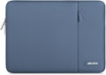 MOSISO Laptop Case 13.3 inch, 13-13.3 inch Laptop Sleeve Compatible with MacBook Air/Pro 13 / Pro 14, HP Dell ASUS Lenovo Notebook, Polyester Vertical Computer Sleeve Bag with Pocket, Steel Blue