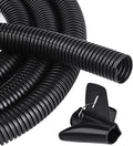 CrocSee 10ft - 1/4 inch Flame Retardant Split Wire Loom Tubing with Installation Tool - Flexible Wire Covers Cord Protectors - Black