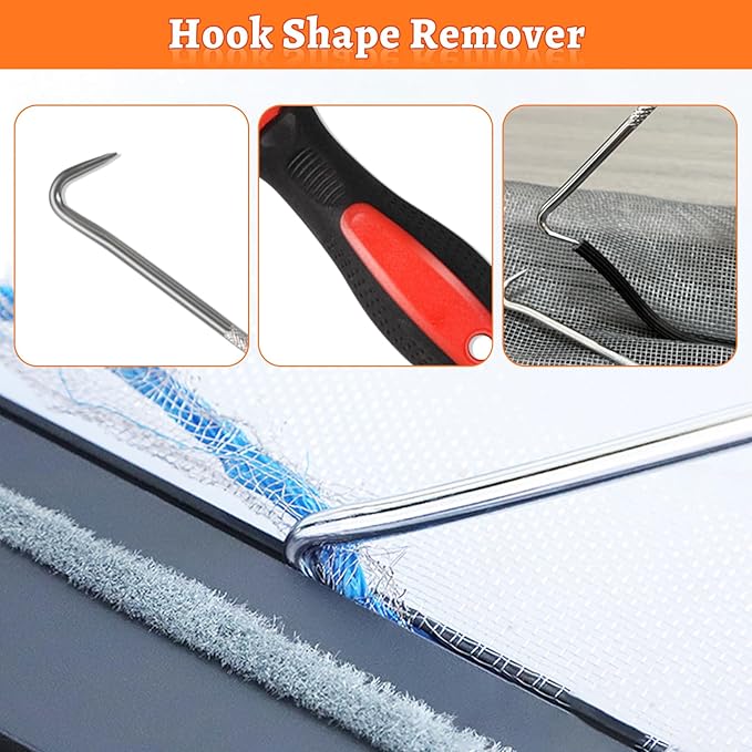 Screen Repair Tool,Window Roller,Spline Installer,9 in 1 Window Installation Tool,Screen Mouse Spline Roller for Installing & Replacing Window Patio Sliding Door (9 in 1)