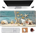 RTGGSEL 31.5x11.8 Inch Non-Slip Long Extended Large Gaming Mouse Pad with Stitched Edges XL Laptops Keyboard Mouse Mat(Starfish)