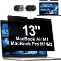 Magnetic Privacy Screen MacBook Air 13 Inch(2018-2021, M1), Removable Anti Blue Light Glare Filter Screen Protector with Camera Cover for Mac air 13''