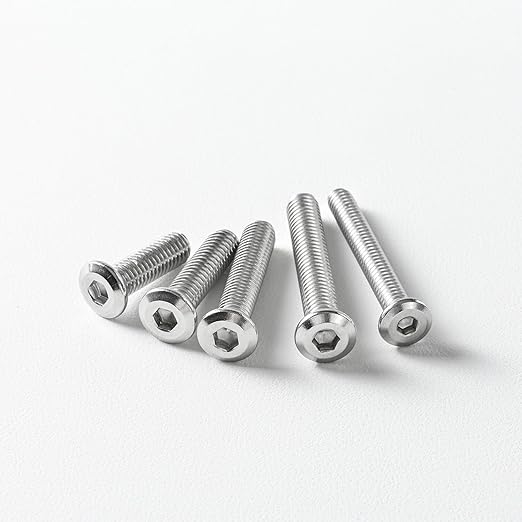 3/16-24 x 2" (30 Pack) Flat Head Hex Socket Cap Screws Bolts, 304 Stainless Steel 18-8, Hex Drive, Bright Finish, Fully Machine Thread