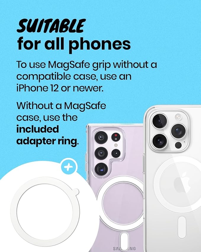 Magnetic Silicone Suction Cup Phone Mount with Hands-Free Stand - Perfect for Selfies, Videos, Durable, Secure Grip, One-Touch Holding, Lightweight, Sleek Design (Black)