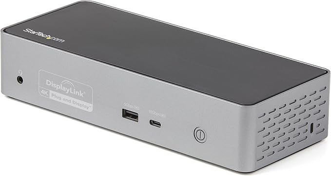 StarTech.com USB-C Quad Monitor Docking Station for MacBook Pro/Air M1 M2 M3 M4 & Windows, Universal 4K 60Hz HDMI DP Dock, Thunderbolt Compatible, 100W Laptop Charging