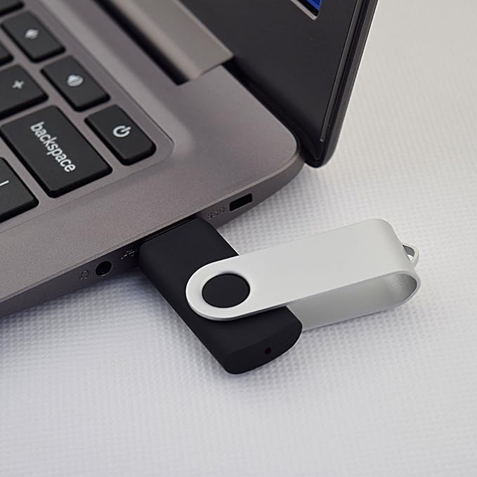KOOTION 50pcs 16 GB USB Flash Drive 16gb Bulk Flash Drives 50 Pack Thumb DriveSwivel Memory Stick Jump Drive, Black